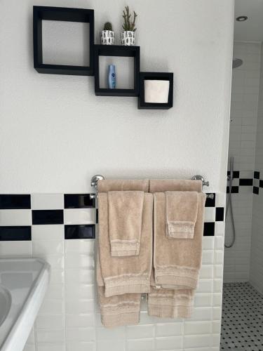 OrpundAu bord de l’eau的浴室的墙上挂着毛巾