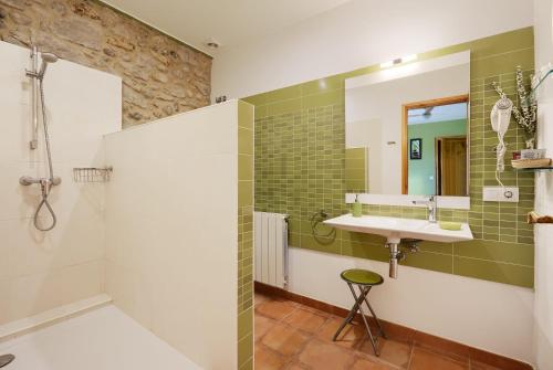 MontiróMas Ribas Turismo Rural的一间带水槽和淋浴的浴室