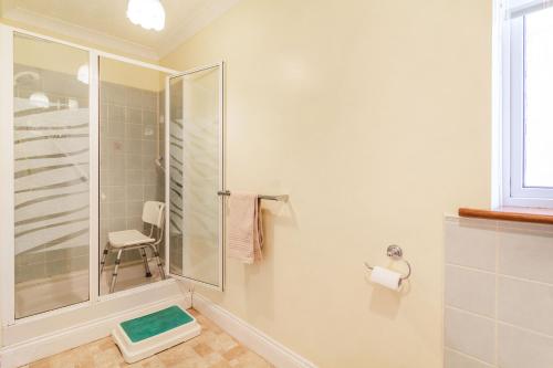 BarninghamBerries的带淋浴的浴室和椅子