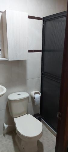 佩雷拉Cómodo apartaestudio con excelente ubicación的浴室配有白色卫生间和淋浴。