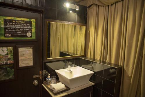 BāghmundiEco Adventure Resorts Khhairabera的一间带水槽和镜子的浴室
