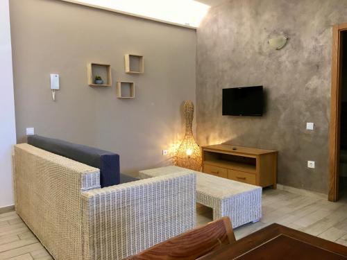 圣玛丽亚Ca GIOgió的客厅配有两张沙发和一台电视机
