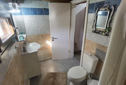 SoúrpiElaion Thea-Nies的浴室配有白色卫生间和盥洗盆。