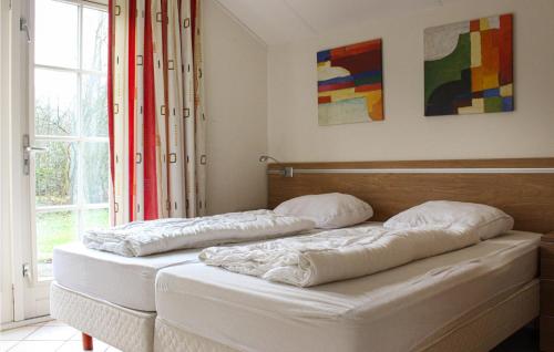 侯赫-黑克索Buitengoed Het Lageveld - 65的两张床位于带窗户的房间内