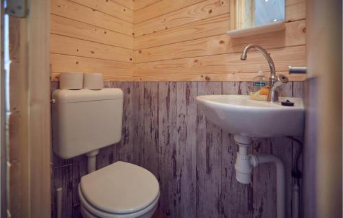 SüselBeautiful Home In Ssel With Kitchen的一间带卫生间和水槽的浴室
