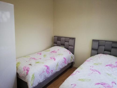 DENİZE SIFIR 2+1 VİLLA客房内的一张或多张床位