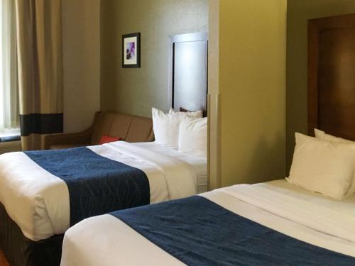 土桑Comfort Inn & Suites near Kino Sports Complex的酒店客房,设有两张床和一张沙发