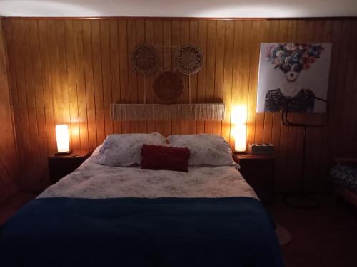 Cabaña Cerezo客房内的一张或多张床位