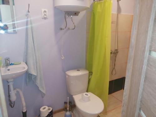 Niedres的浴室配有卫生间、盥洗盆和淋浴。
