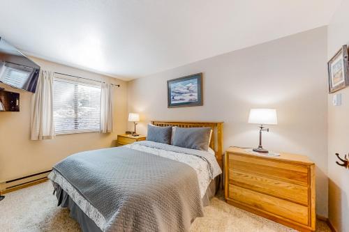 帕克城Alpine Gem的一间卧室设有一张床和一个窗口