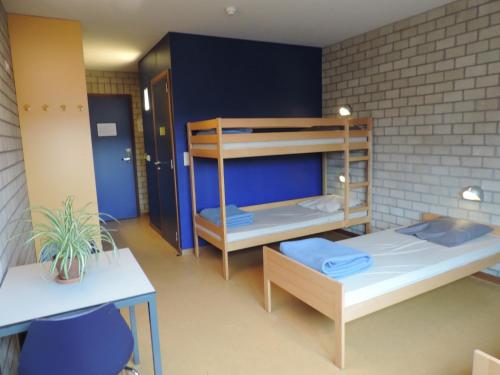 Blauwput Leuven旅舍客房内的一张或多张双层床