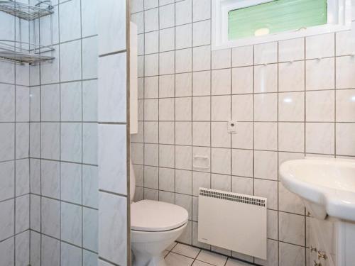 斯凯恩Holiday home Skjern XV的一间带卫生间和水槽的浴室