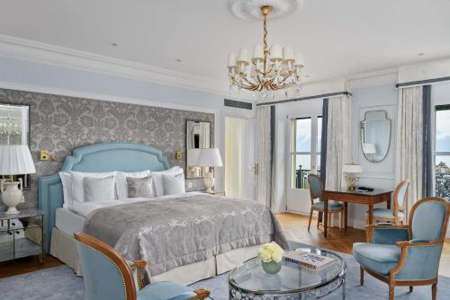 洛桑美岸皇宫大酒店客房内的一张或多张床位