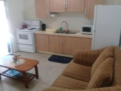 Apt S4, Park View Terrace- Cozy Convenience!的厨房或小厨房