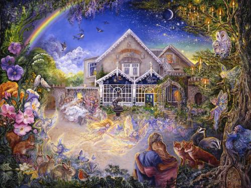 Niton魔法庄园酒店的画有彩虹的房屋