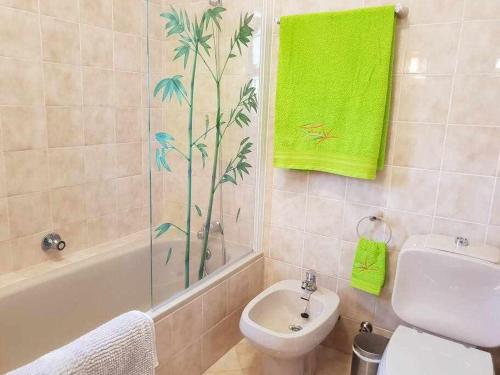 法鲁Ria Formosa Pineview的浴室配有卫生间、盥洗盆和淋浴。