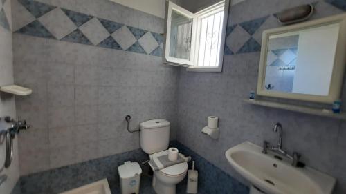 克里奥斯Syraino的一间带卫生间、水槽和镜子的浴室