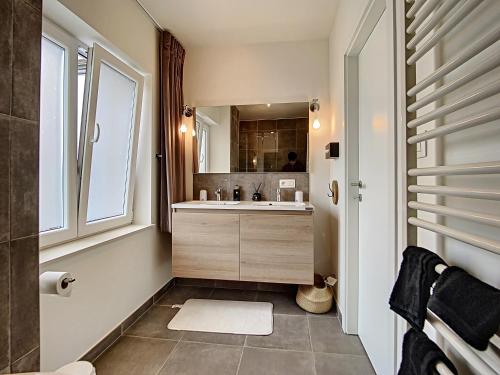 Les Deux-AcrenRiversight的一间带水槽和镜子的浴室