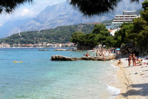 伯德古拉Apartments by the sea Podgora, Makarska - 12465的一群人,在海边