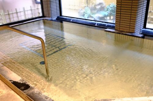 富士吉田西旅馆内部或周边的泳池