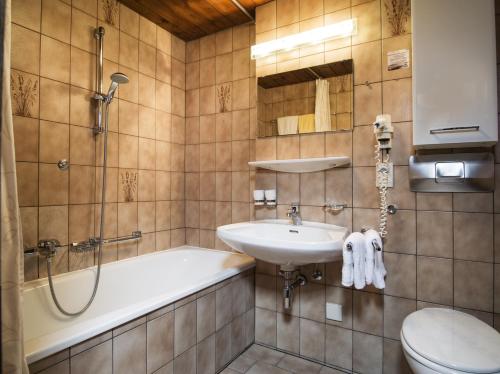 Appartementhaus Gastein inklusive Alpentherme gratis的一间浴室