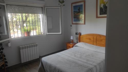 阿尔法卡Villa jose luis的一间卧室设有一张床和一个窗口