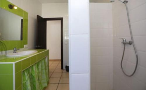 加的斯Casa Enrique的带淋浴和盥洗盆的浴室