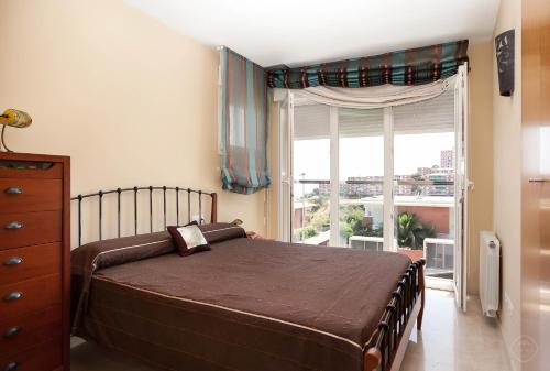 巴塞罗那海滩公寓客房内的一张或多张床位