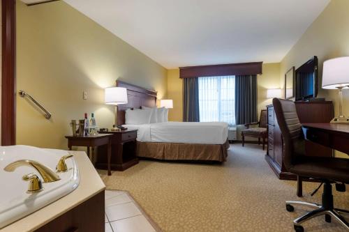 大瀑布大瀑布贝斯特韦斯特套房酒店的一间酒店客房 - 带一张床和一间浴室