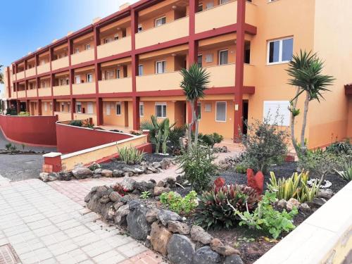Parque HolandesCasa Guira - Fuerteventura的前面有花园的建筑