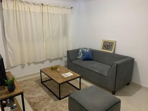 波萨达斯Alba II - Departamento 2 ambientes的带沙发和咖啡桌的客厅