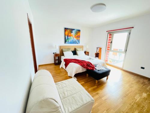 圣乌尔苏拉Tenerife Family Home的客厅配有床和沙发