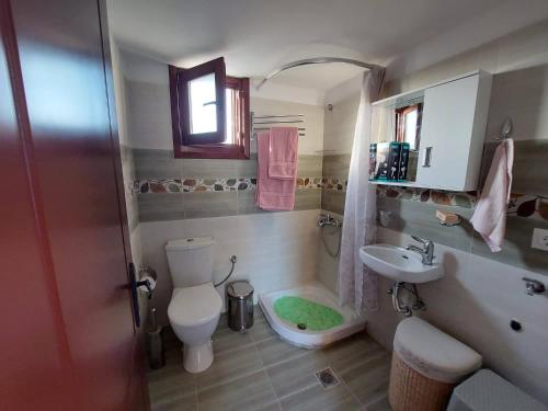 KouroúpiVillas El Paradiso的一间带卫生间和水槽的小浴室