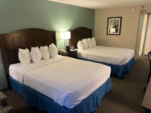 威廉斯堡威廉斯堡历史区贝斯特韦斯特酒店 的酒店的客房 - 带2张带白色枕头的床