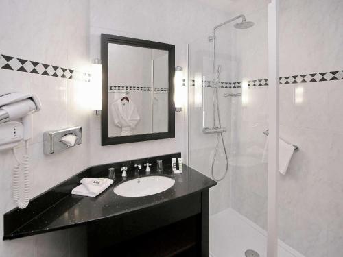 拉波勒拉波勒美居酒店的一间带水槽和淋浴的浴室