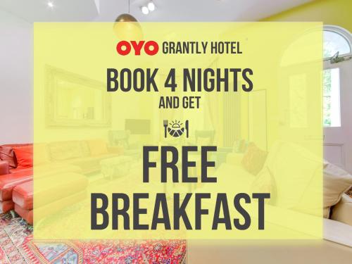 伦敦OYO Grantly Hotel, London Shepherd's Bush的预订一晚,在卧室享用免费早餐