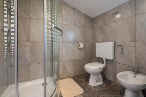 罗波里卡Apartment Radeki Glavica 112b的浴室配有卫生间、盥洗盆和淋浴。