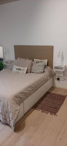 布宜诺斯艾利斯KaKtus Palermo Soho的卧室内的一张带两个枕头的床