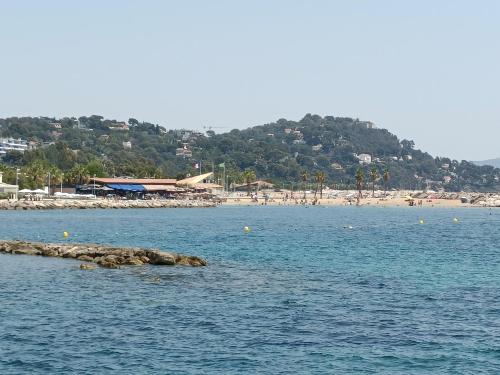 土伦Le Côte d'Azur的一片水体,背靠海滩