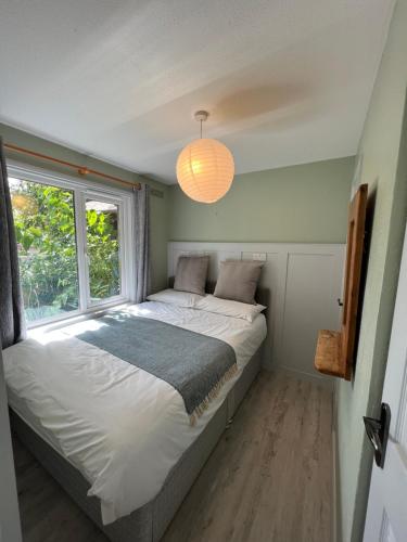 博德明81 Hengar Manor的一间卧室设有一张大床和一个窗户。