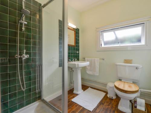 GidleighKestorway的浴室配有卫生间、盥洗盆和淋浴。