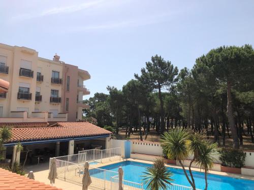 滨海阿热莱斯松海滩酒店的享有酒店游泳池的景色
