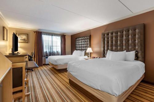 艾伯特亲王城马奎斯贝斯特韦斯特酒店的酒店客房设有两张床和电视。