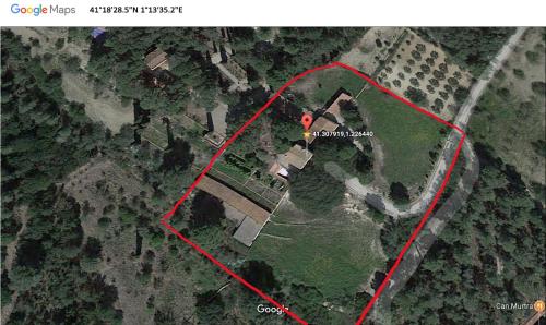 巴尔斯Masia Rural Les Alsines的红线房屋地图
