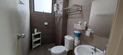 新山Modern Lifestyle ARC Austin Hills的一间带卫生间和水槽的小浴室