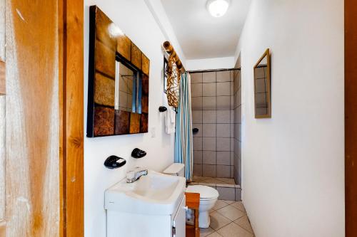 库尔克岛Mayan Falls Gold Standard and Corridor Certified的一间带水槽和卫生间的浴室