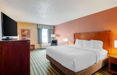 罗阿诺贝斯特韦斯特山谷景酒店的配有一张床和一台平面电视的酒店客房
