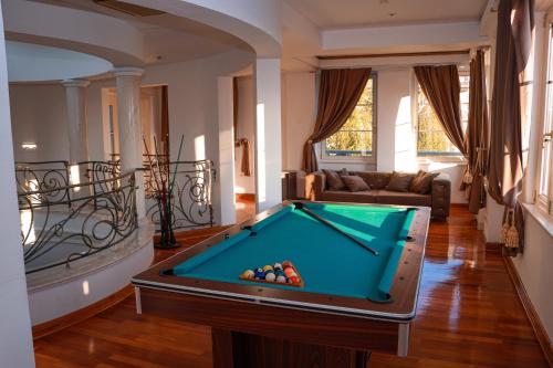贝尔格莱德Villa Dedinje的客厅配有台球桌