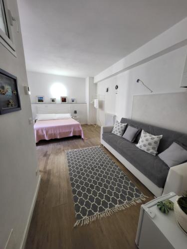 克里日亚Residenza Solferino的客厅配有沙发和1张床