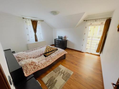 博尔沙Vila Felicia的小房间设有床和窗户